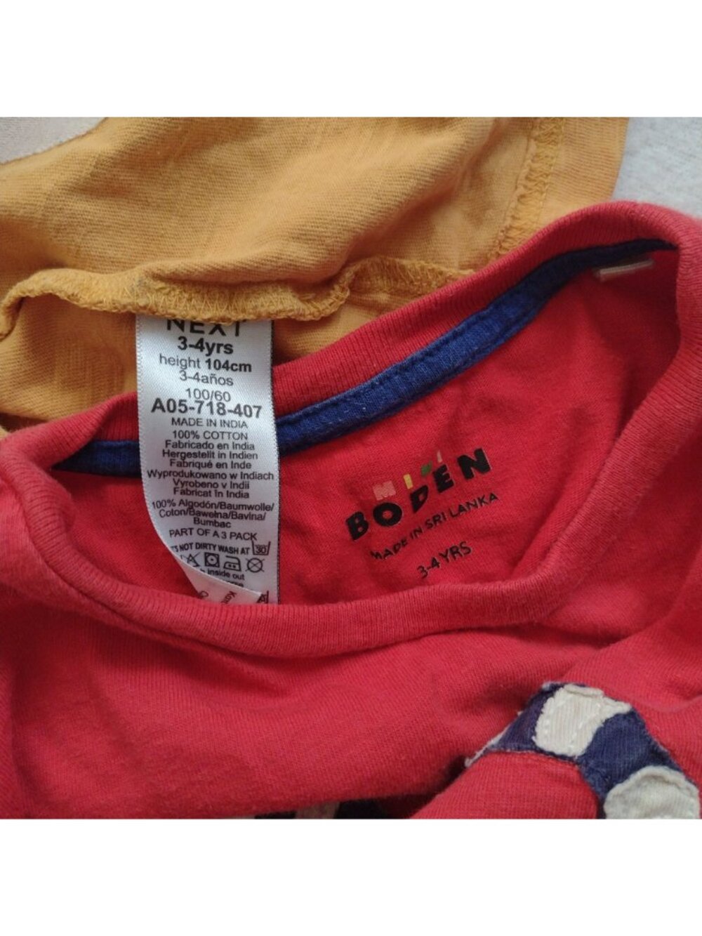 Mini Boden Next Boys Long Sleeve Tops 3-4 Lot of 2 Lemur Farm Tractor Tees - Picture 2 of 8